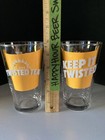     New Twisted Tea  2  Beer Glass Bar Craft  Pint Glasses Lot No Tap Or Bar Mat