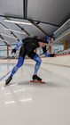 Edge Long Track Speed Skates Skinsuit Rubber Blue