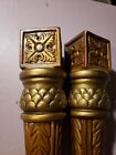 Lot Of 2 Vintage Brown gold Coffee Table Or More Legs Wood Hardware