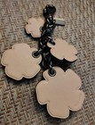Coach 24516 Leather Floral Flower Crystal Version Tea Rose Bag Charm Keychain 