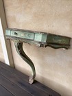 Antique Florentine Wall Mounted Painted Timber Console Table Distressed