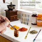 Kisajar 10-pack Mini Spoons Metal Small Medicine Shovels Small  Multicolor