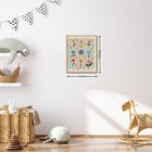 Framed Wall Art Nursery Wall Decor Cute Floral Pictures Kids Colorful Flower    