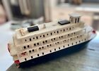 Antique Wooden Ocean Liner Steam Ship Boat Folk Art Hand Made
