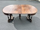 Antique Dining Room Table - Dark Walnut - Rare Wood - Patent Sept 16  1862