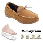 Mens Moccasin Slippers Breathable Memory Foam House Slippers Indoor outdoor H   
