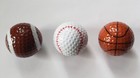 Vintage Sports Themed Novelty Golf Balls Football Baseball Basketball  3 Balls 