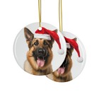 German Shepherd Dog - Ceramic Christmas Ornament - Printed In Usa
