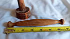 Antique Wood Hand Yarn Sewing Spindle 2 Pieces 7 Inch