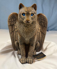 Windstone Editions Winged Spirit Wolf Candle Statue Pena Gargoyle Y2k Vintage