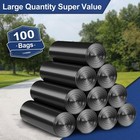 Large 40-45 Gallon Trash Bags Heavy Duty - 1 6 Mil Thick 39  x47   Black Garbage