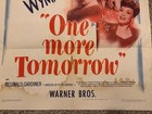 Ann Sheridan One More Tomorrow Orig One Sheet Movie Poster Jane Wyman D Morgan