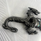 17  Blue Inlay Wicked Fantasy Dragon Dagger Knife Sword Steel Blade W  Scabbard