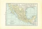 1924 Vintage Atlas Map Page - Mexico Map On One Side And Central America Map    