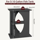 10 Gallon Fish Tank Stand  Wooden Aquarium Stand With 3-tier Storage Shelves    