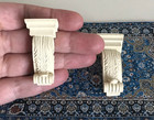 Set Of 2 Mini 1 12 Scale Dollhouse Resin Corbels  Brackets With Spiral Accent