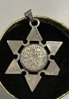 Star Of David Sterling Silver 925 Eilat Stone Pendant A1011
