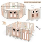 14-panel Baby Playpen Kids Activity Center Foldable Play Yard W  Lock Door Pink