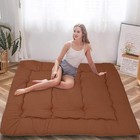 4  Thicken Japanese Floor Mattress Futon Mattress Queen Size Mat Brown