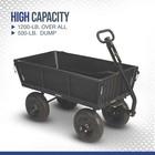 Strongway Steel Dump Cart With Removable Liner  1200-lb   9 Cu  Ft  Capacity 