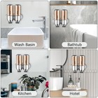 2 Chamber Wall Mounted Bathroom Shower Pump Dispenser And Organizer-hol