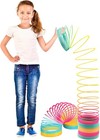 Giant Slinkie Coil Spring Toys For Kids - 6       Jumbo Rainbow Slinkie For Gift    