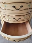 French Style Shabby Chic Carved 3 Drawers Marble Top Commode   Small Dresser
