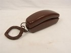 Vintage Western Electric Trimline Chocolate Brown Push Button Phone 1980 s