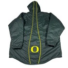 Nike Jacket Mens 2xl Green Oregon Ducks Hooded Quilted Parka Full Zip Sideline