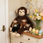 5 In 1 Monkey Stuffed Animal With Babies  Large Huggable Stuffed Monkey Plush   