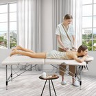 Costway 84 l Portable Massage Table Adjustable Salon Spa Bed W  Carry Case White