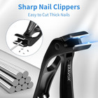 Nail Clippers For Men   Women - Upgrade Angled Head Large Toe Nail Clippers For