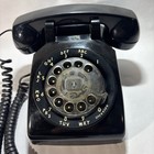 Vtg Black Western Electric Bell System Rotary Phone Tested 500 Dm  Telephone