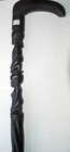 Ebony African Tribal Cane W man  Woman  Handle 36 5  Hand Carved Kenya Lot 12