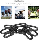 Locking Carabiner Clip Caribeaner Clips Black D Ring Spring Snap Key 8 Pack