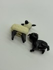 Fisher-price Little People Vintage Hex Screw Farm Animals Black Pig Sheep