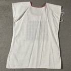 Women s Size Small Traditional Mexican White Huipil Colorful Embroidered Blouse