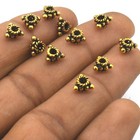 38 Pcs 7x3mm Bali Spacer Bead Oxidized Brass  43 Ufl-195