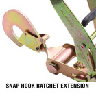 Ratchet Buckle With Snap Hook  Double Locking 10 000lb Towing 4 Pack Tie Down