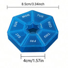 Round 7 Day Pill Box Organizer For Medicine Travel Case Holder Weekly -wholesale
