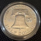 1958 Franklin Half Dollar 90  Silver Proof No Mint Mark In Capsule Estate Coins