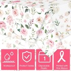  3 Pcs Tablecloth Disposable Plastic Table Covers Spring Wildflower Floral Pink