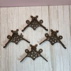 Antique Victorian Star Cast Iron Screen Door Corner Bracket Steampunk Hardware