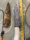 Flint Knapped  Stone Arrowhead Blade W  Antler Handle Knife 13    inch   Extras 
