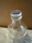 Vintage -pepsi Cola Embossed 16oz Glass Soda Bottle No Refill Dispose Prop W cap