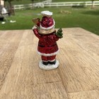 Vintage 1990s Bubble Head Snowman Santa Claus Christmas Decor 6 Inches Tall