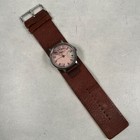Fossil Watch Mens 40mm Pink Liquid Dial Floating Gears Silver Tone New Battery