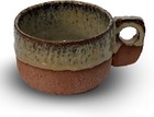 Stoneware  Handmade Mug - Girit - Coffee Mug -  Compact Handle Design
