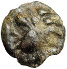 Celtic  Northeast Gaul  Leuci Potin Unit  head   Boar  Semicircles 