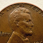 1966 P Lincoln Memorial Cent Indent - Struck-through Error Coin Us Mint 1c Penny